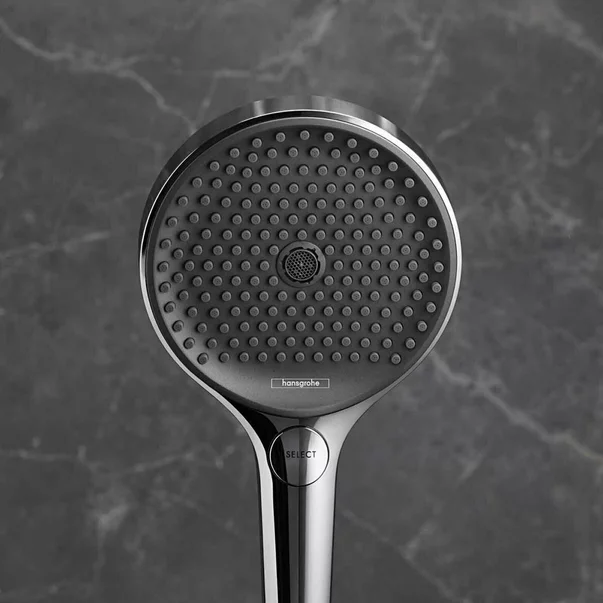 Para de dus Hansgrohe Rainfinity 130 negru - crom periat 3 tipuri de jet [3]