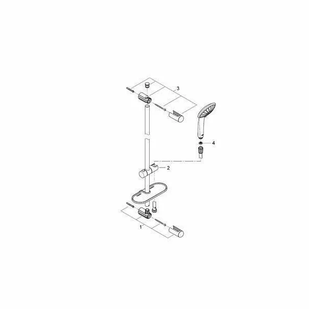 Set de dus cu bara Grohe Euphoria Massage 90 cm crom lucios [3]