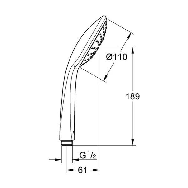 Para de dus Grohe Euphoria 110 Mono crom cu 1 functie [3]