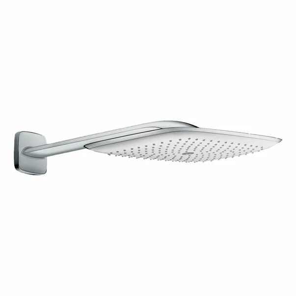 Brate si palarii dus - Palarie de dus Hansgrohe PuraVida cu brat de dus 400 mm alb - crom