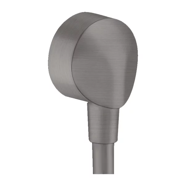 Pare, furtunuri si accesorii - Cot conector dus Hansgrohe FixFit E negru - crom periat