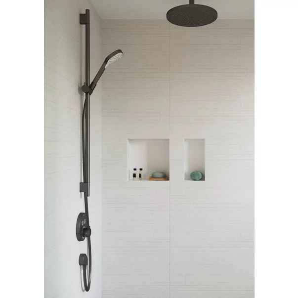 Cot conector dus Hansgrohe FixFit E negru - crom periat [4]