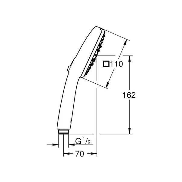 Para de dus Grohe Tempesta Cube 110 crom cu 3 functii [6]