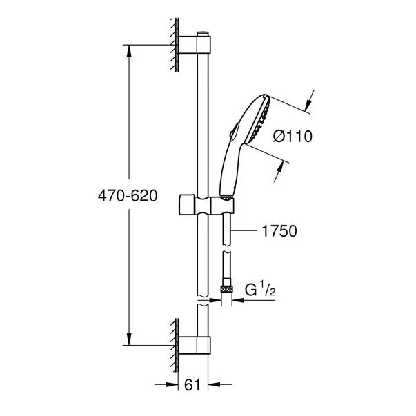 Set de dus Grohe Tempesta 110 cu 2 functii [4]