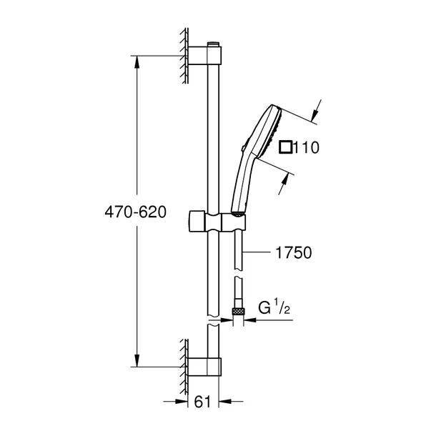 Set de dus Grohe Tempesta Cube 110 cu 3 functii [4]