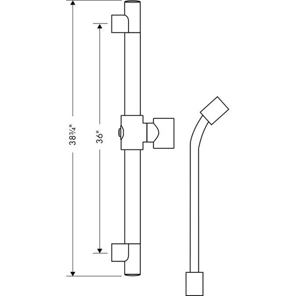 Furtun de dus cu bara de dus Hansgrohe Axor Starck 160 cm [2]