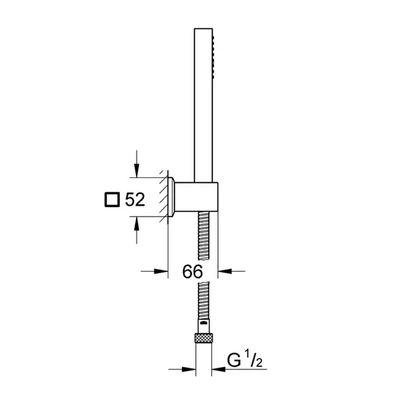 Set de dus cu porter Grohe Euphoria Cube crom lucios 1 tip de jet [2]