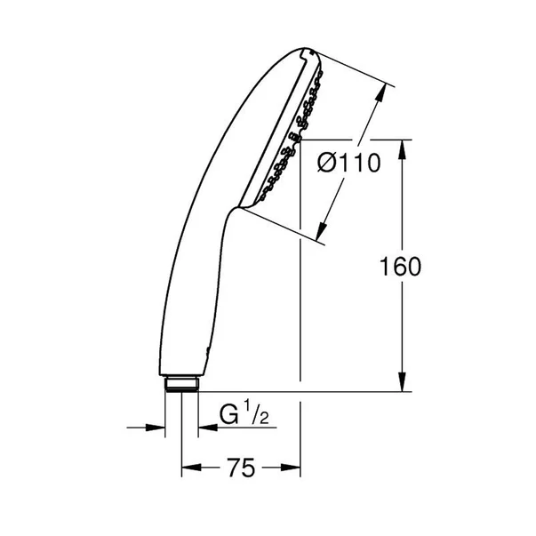 Para de dus Grohe Vitalio Start 110 crom cu o functie [5]