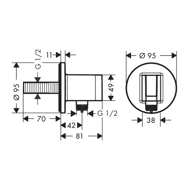 Sistem de dus incastrat Hansgrohe Raindance S 240 crom lucios [10]