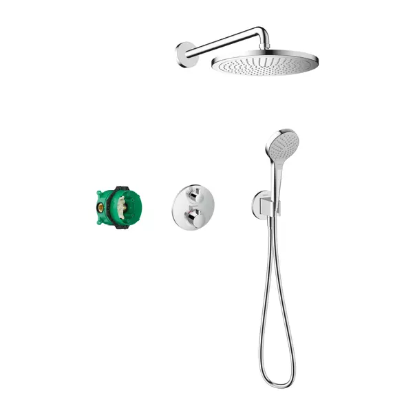 Sisteme de dus incastrate - Sistem de dus incastrat Hansgrohe Croma 280 Ecostat S crom lucios