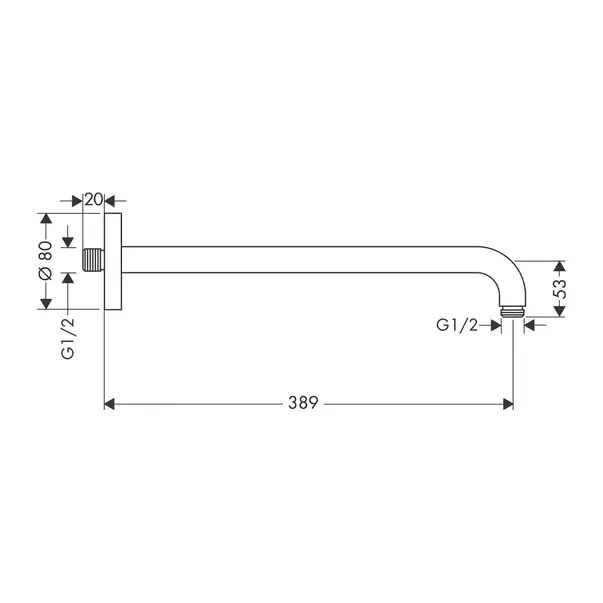 Sistem de dus incastrat Hansgrohe Croma 280 Ecostat S crom lucios [11]