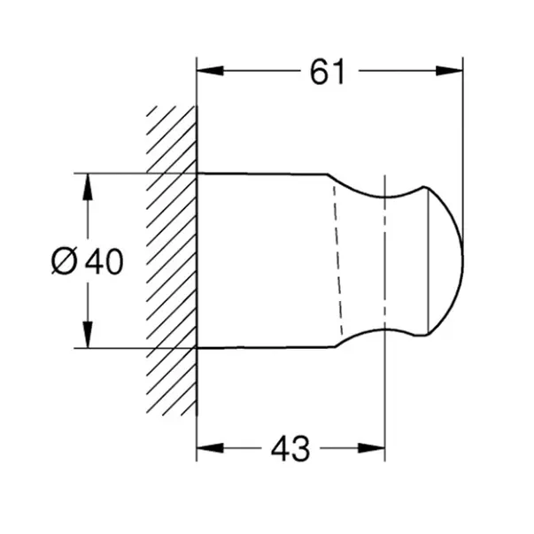 Agatatoare dus Grohe Vitalio Universal negru mat [3]