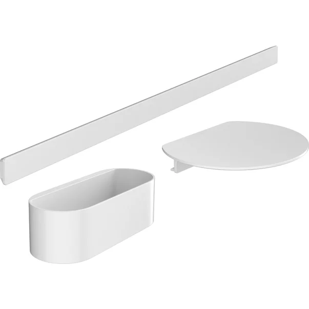 Accesorii lavoar - Set accesorii alb mat Hansgrohe WallStoris