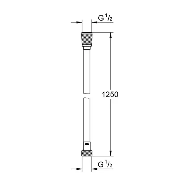 Furtun de dus Grohe SilverFlex 125 cm crom periat Supersteel [2]