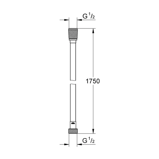 Furtun de dus Grohe Silverflex TwistStop 175 cm Hard Graphite [2]
