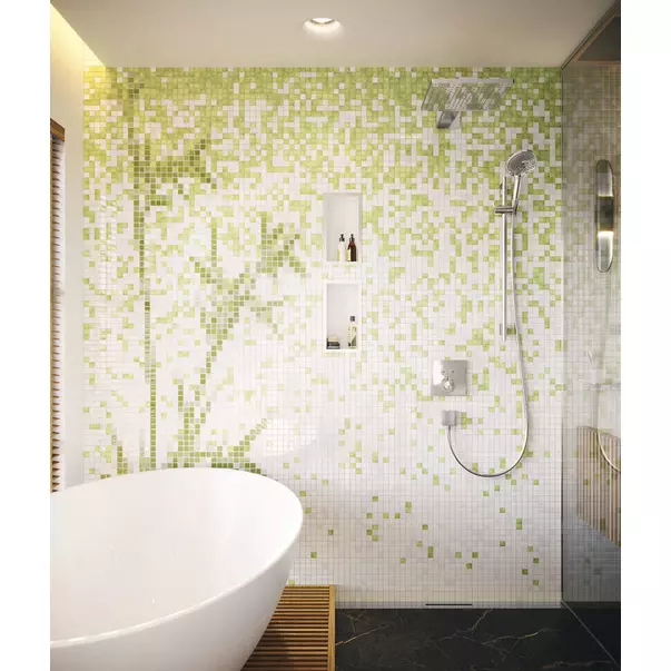 Bara cu furtun de dus Hansgrohe Unica S Puro 90 cm crom lucios [7]