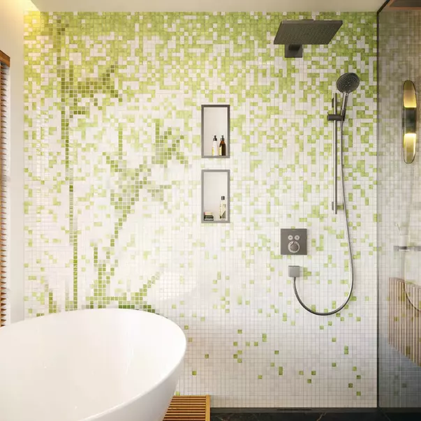 Bara cu furtun de dus Hansgrohe Unica S Puro 90 cm negru - crom periat [2]