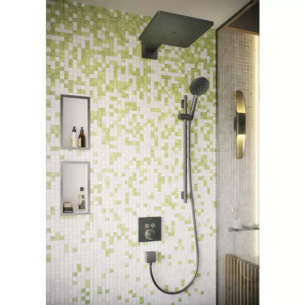 Bara cu furtun de dus Hansgrohe Unica S Puro 90 cm negru - crom periat [7]