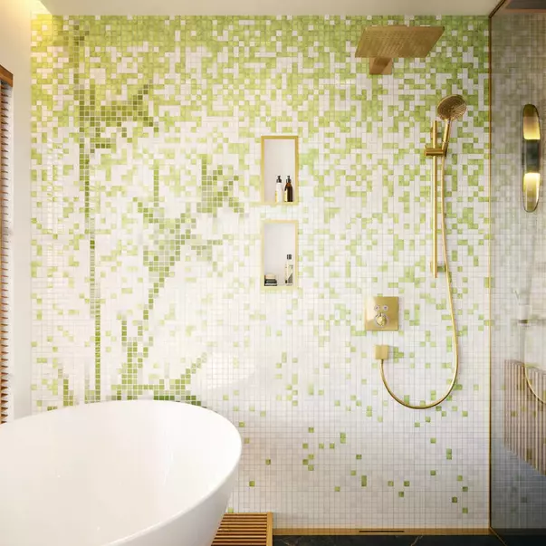 Bara cu furtun de dus Hansgrohe Unica S Puro 90 cm auriu lucios [2]
