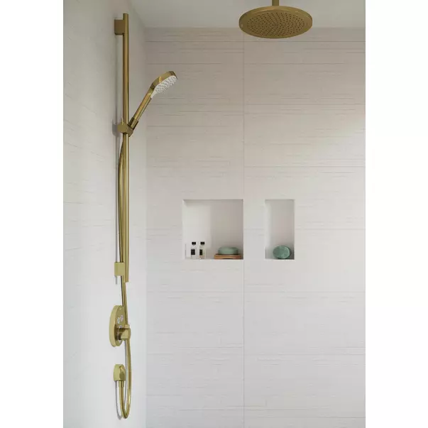 Bara cu furtun de dus Hansgrohe Unica S Puro 90 cm auriu lucios [5]