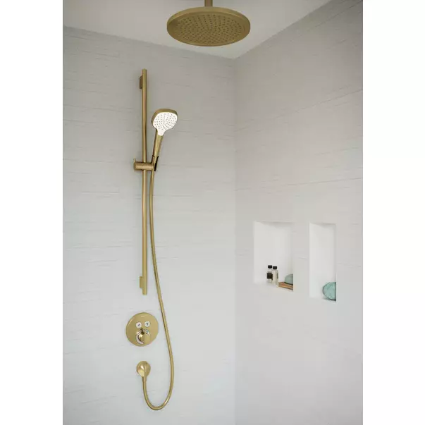 Bara cu furtun de dus Hansgrohe Unica S Puro 90 cm auriu lucios [6]