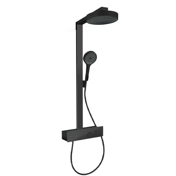 Coloane de dus - Coloana de dus cu baterie termostatata negru mat Hansgrohe Rainfinity 350 Eco SHP