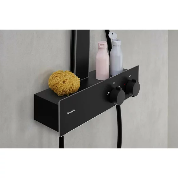 Coloana de dus cu baterie termostatata negru mat Hansgrohe Rainfinity 350 Eco SHP [3]