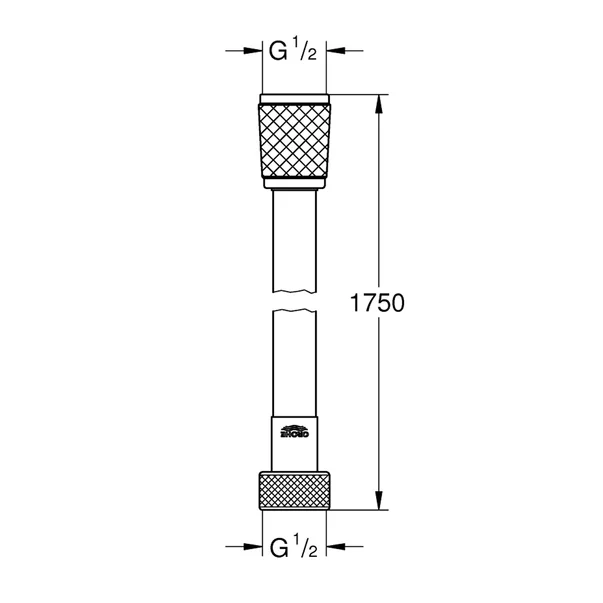Furtun de dus Grohe Vitalioflex Comfort 175 cm crom [2]