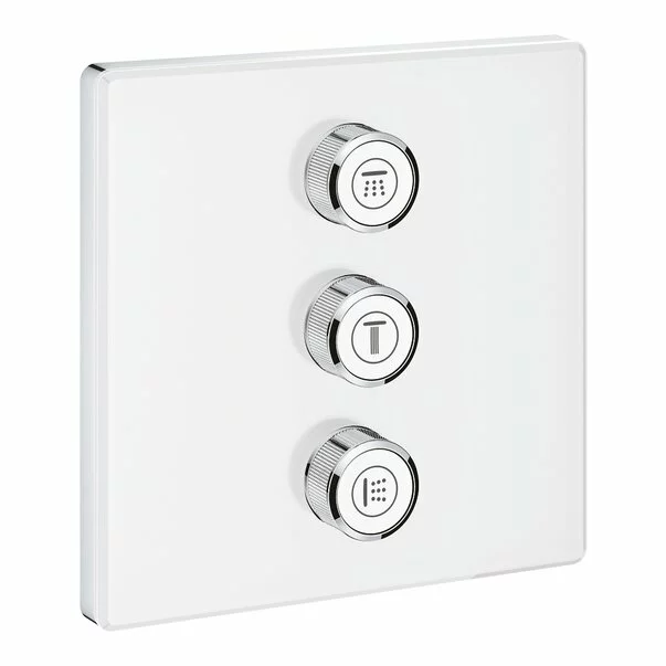 Baterii baie - Baterie alba dus Grohe Grohtherm SmartControl patrata cu 3 iesiri
