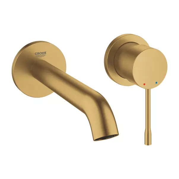 Baterii lavoar - Baterie lavoar incastrata Grohe Essence M 18 cm auriu periat Cool Sunrise fara corp ingropat