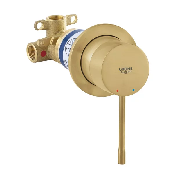 Baterii baie - Baterie dus incastrata Grohe Essence auriu periat Cool Sunrise cu corp ingropat