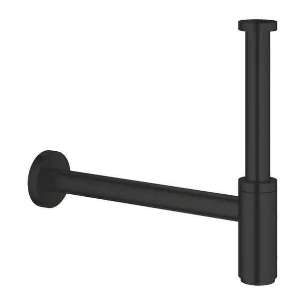 Sifoane si ventile lavoar - Sifon estetic pentru lavoar Grohe negru mat