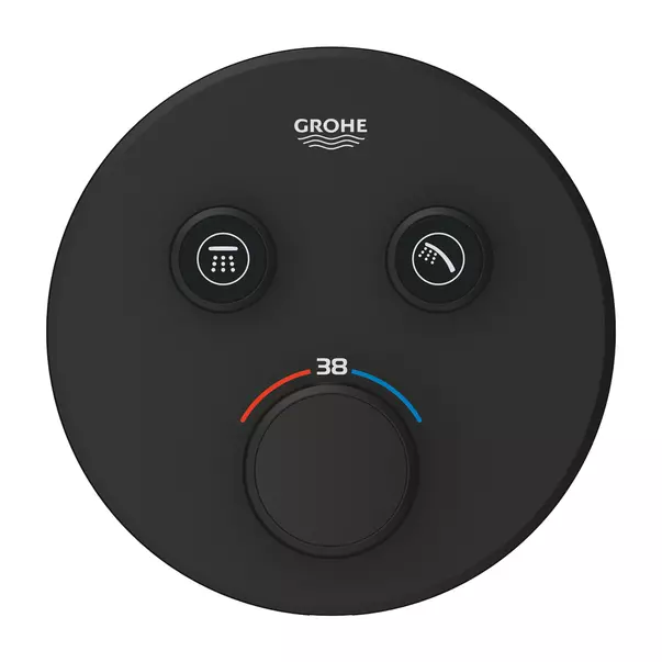 Baterie dus Grohe Grohtherm SmartControl negru mat Phantom Black fara corp ingropat [2]