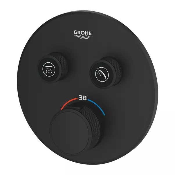 Baterie dus Grohe Grohtherm SmartControl negru mat Phantom Black fara corp ingropat [4]