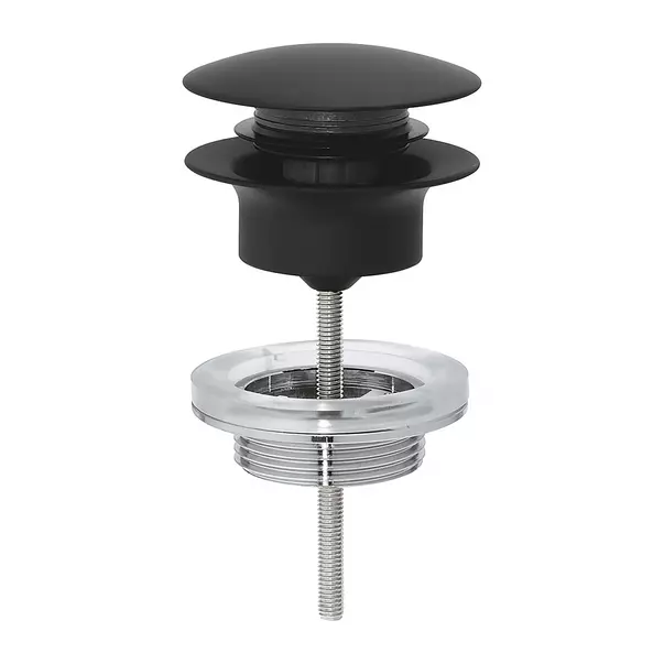 Sifoane si ventile lavoar - Ventil lavoar Push-Open Grohe negru mat Phantom Black