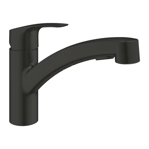 Baterie bucatarie cu dus extractibil negru mat Grohe Eurosmart New [3]