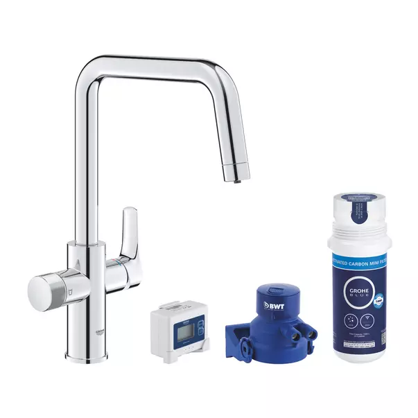 Baterie bucatarie cu filtru de carbune activ Grohe Blue Pure Start crom [1]