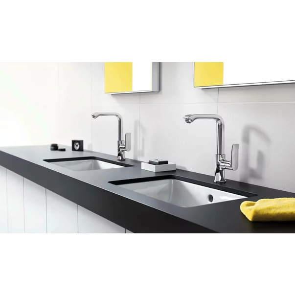 Baterie lavoar inalta Hansgrohe Metris 230 crom cu ventil Pop-Up [4]