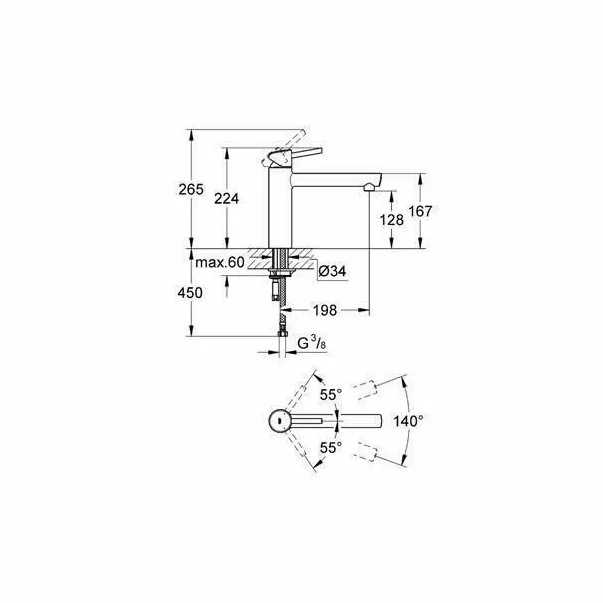 Baterie bucatarie Grohe Concetto pipa 19.8 cm crom lucios [3]