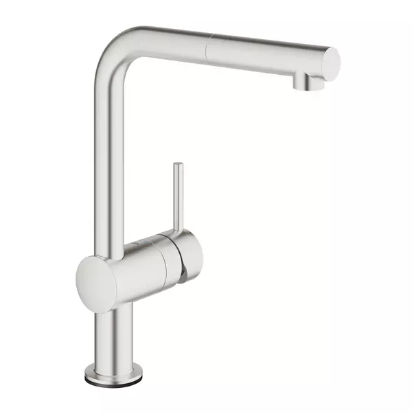 Baterie bucatarie cu dus extractibil Grohe Minta Touch crom periat Supersteel [1]