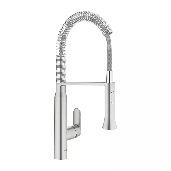 Baterie bucatarie cu pipa flexibila Grohe K7 crom periat Supersteel [1]