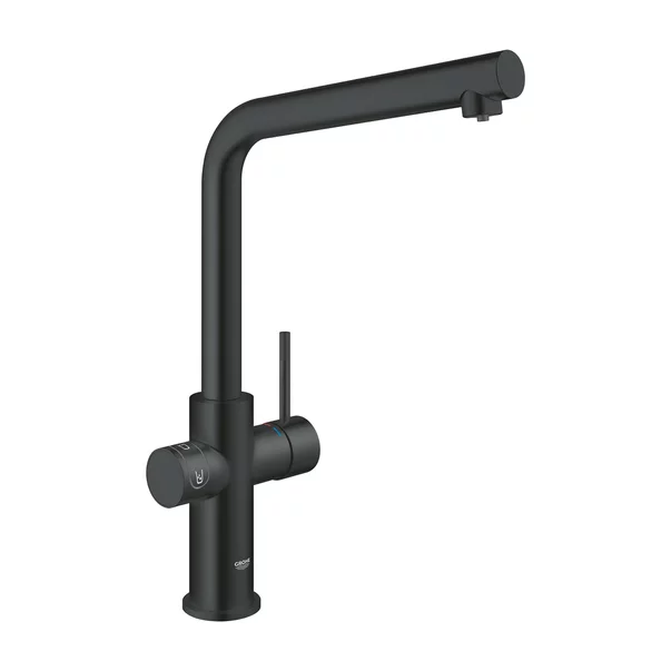 Baterie bucatarie Grohe Blue Home pipa tip L si Starter Kit negru mat [2]