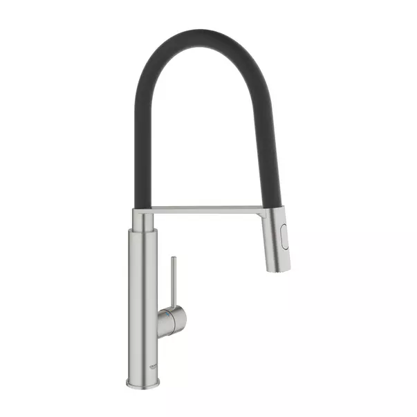 Baterie bucatarie cu pipa flexibila Grohe Concetto crom periat Supersteel [2]