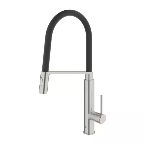 Baterie bucatarie cu pipa flexibila Grohe Concetto crom periat Supersteel [4]