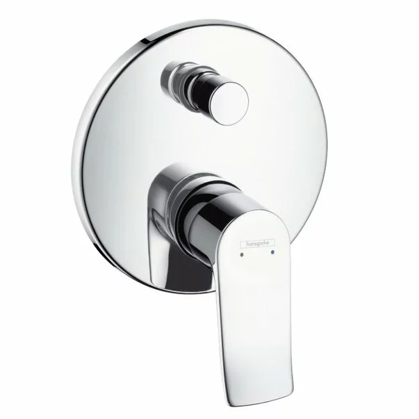Baterie cada - dus incastrata Hansgrohe Metris pentru 2 consumatori + iBox crom [2]