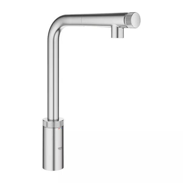 Baterie bucatarie cu dus extractibil Grohe Minta SmartControl crom periat Supersteel [1]