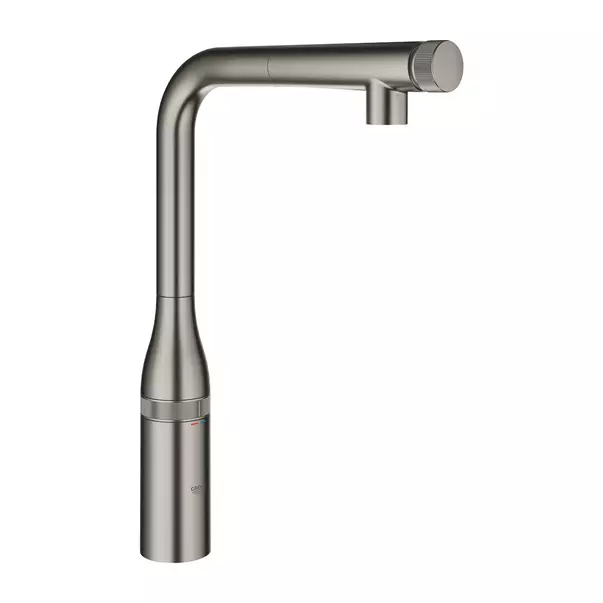 Baterie bucatarie cu dus extractibil Grohe Essence SmartControl antracit periat Hard Graphite [1]