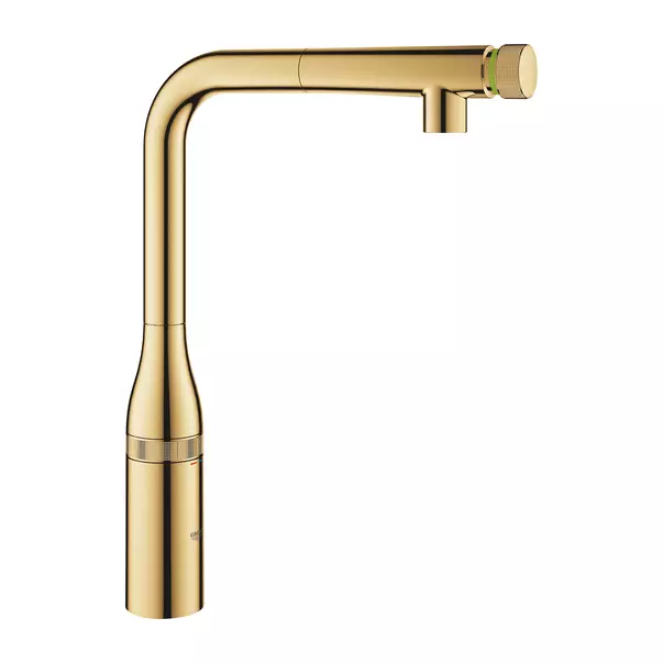 Baterie bucatarie cu dus extractibil Grohe Essence SmartControl auriu lucios Cool Sunrise [4]