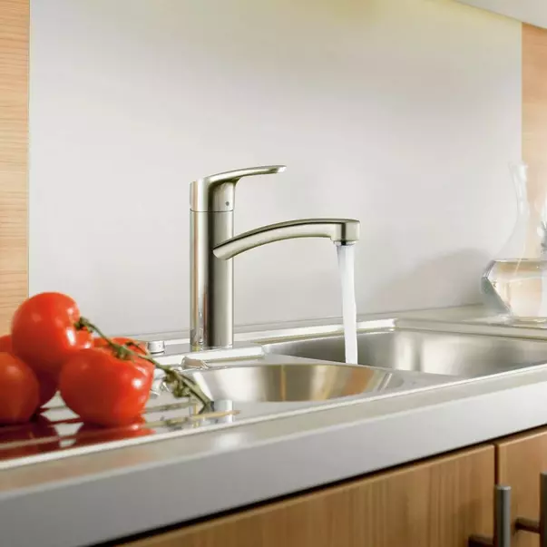 Baterie bucatarie monocomanda crom periat Hansgrohe Focus M41 160 cu 1 jet [2]