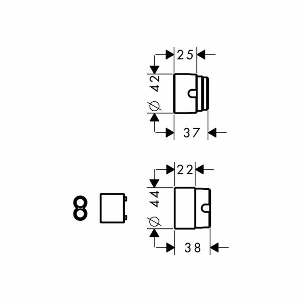 Set extensie 2.5 cm Hansgrohe [2]
